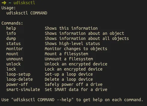 udiskctl